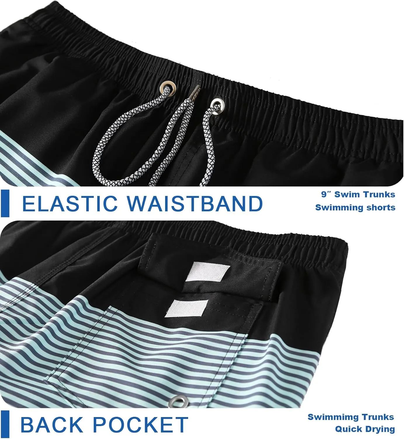 APTRO Men's Swim Trunks 9" Quick Dry Bathing Suit Big & Tall Beach Swimsuits