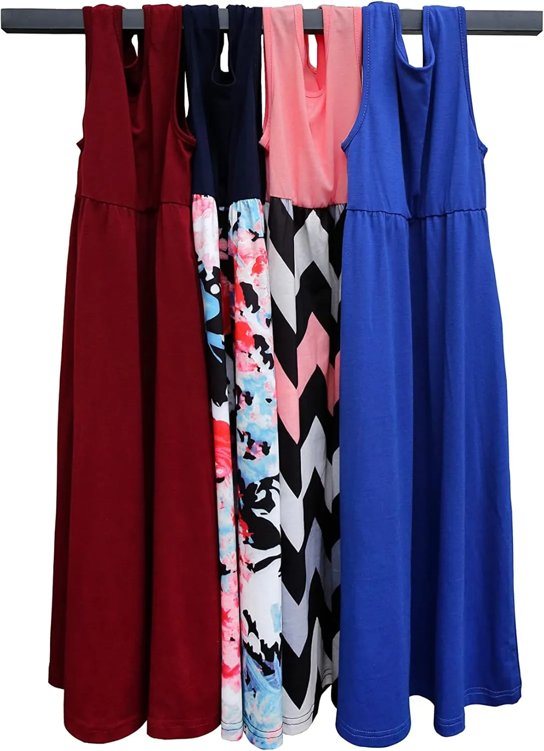 Mommy and Me Boho Floral Family Matching Maxi Dress with Pocket for Mother's Day