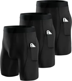 Niksa Compression Shorts Men 2/3 Pack, Compression Underwear for Men Athletic Shorts, Running Workout Fitness Shorts