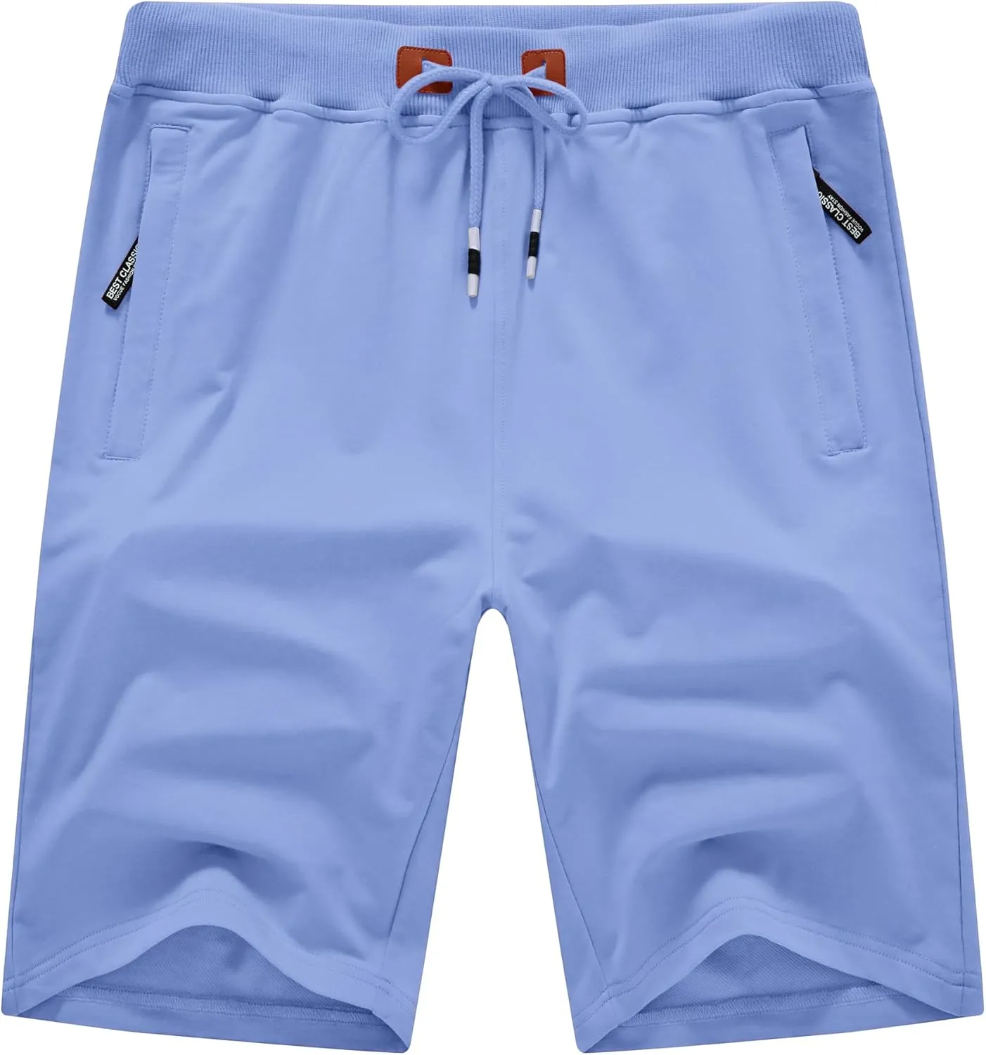 QPNGRP Mens Shorts Casual Drawstring Zipper Pockets Elastic Waist