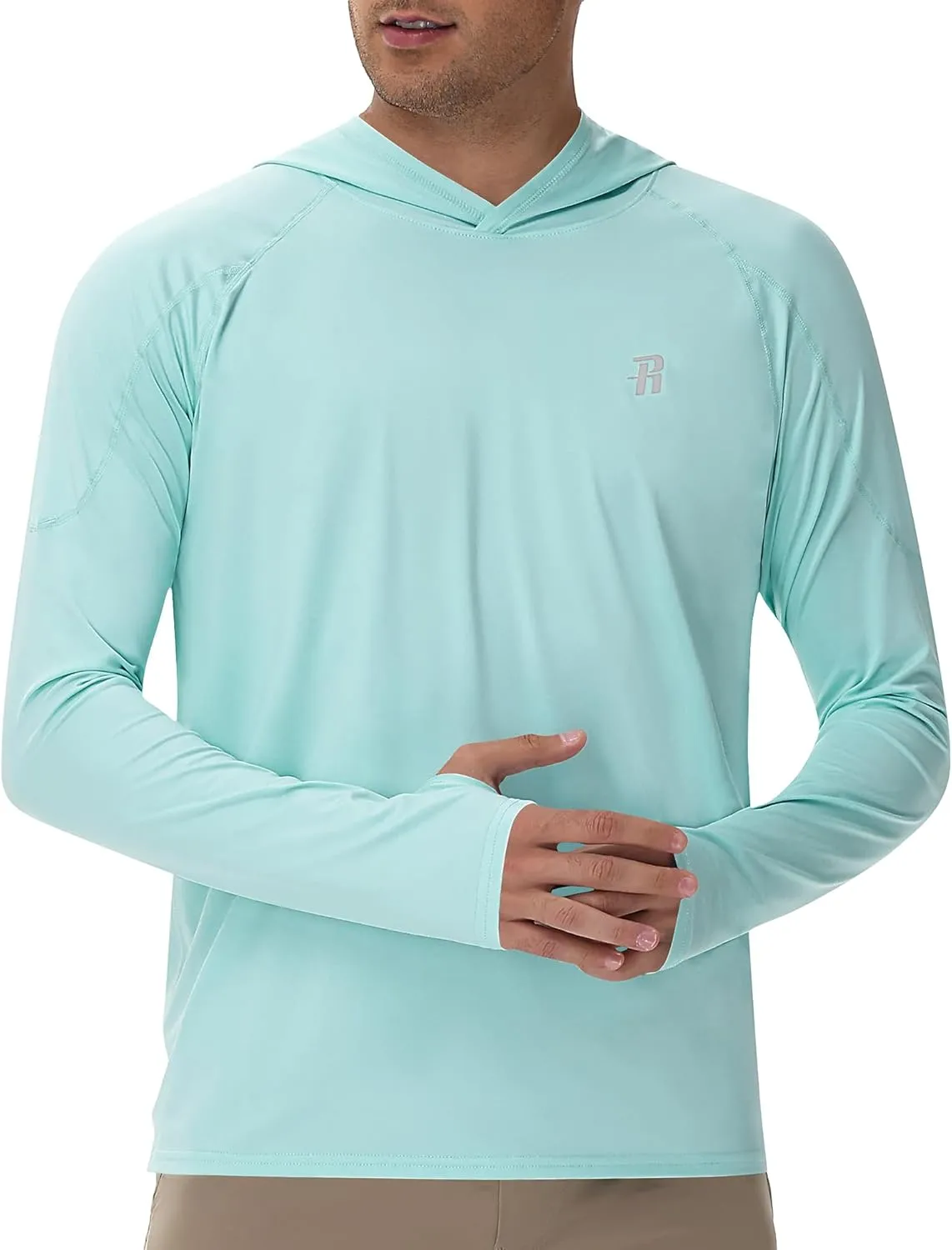 Runhit Fishing Shirts for Men Hoodie Sun Shirt UPF 50  Long Sleeve UV Protection SPF Rash Guard Running Hiking Workout