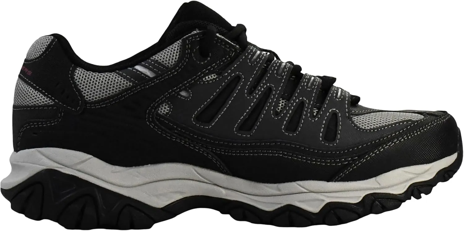 Skechers Men's Afterburn M. Fit Fashion Sneakers ?C Leather Upper, Memory Foam Insole, Rubber Outsole