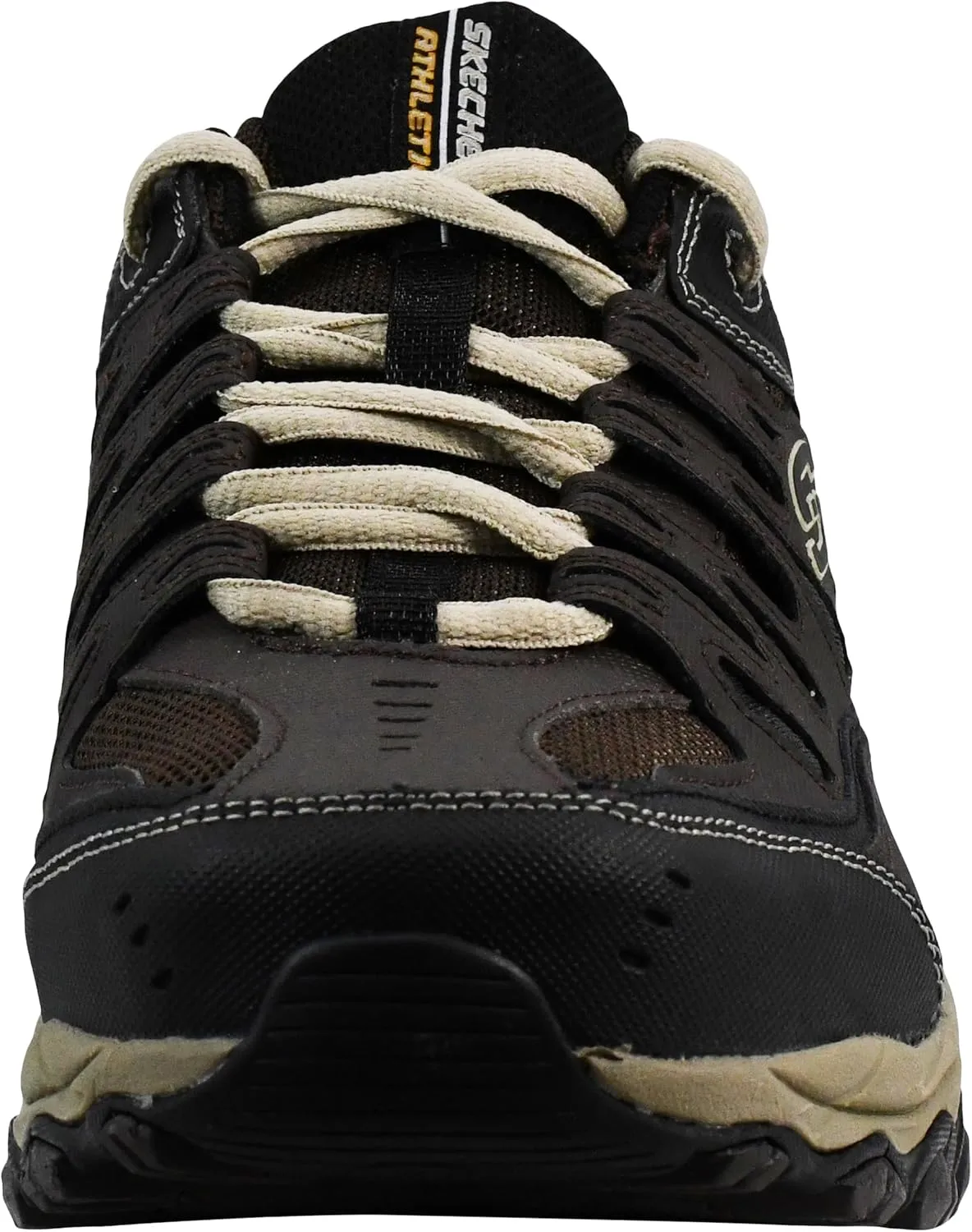 Skechers Men's Afterburn M. Fit Fashion Sneakers ?C Leather Upper, Memory Foam Insole, Rubber Outsole