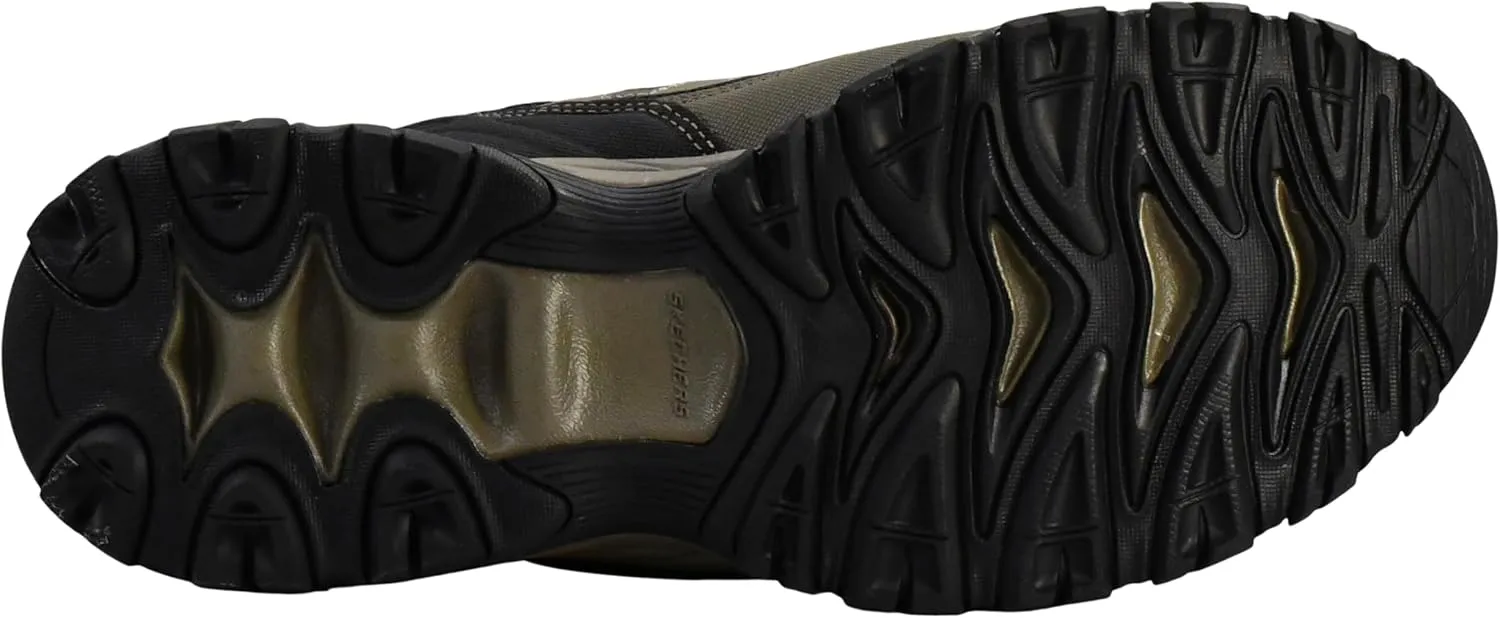 Skechers Men's Afterburn M. Fit Fashion Sneakers ?C Leather Upper, Memory Foam Insole, Rubber Outsole