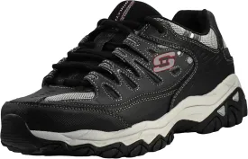 Skechers Men's Afterburn M. Fit Fashion Sneakers ?C Leather Upper, Memory Foam Insole, Rubber Outsole