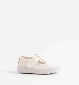 T-Straps Canvas Shoe, Blanco/White (Pre-Order
